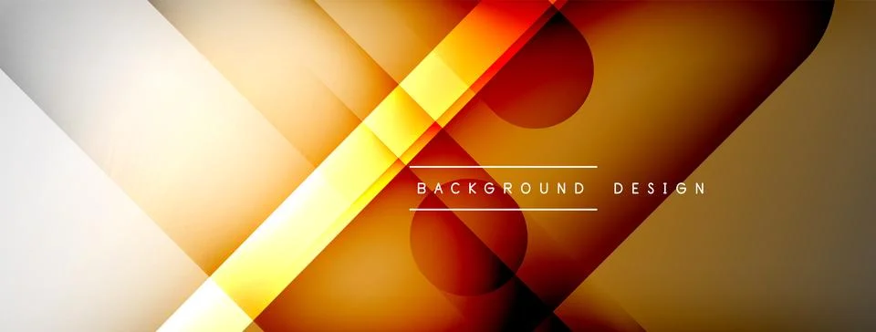 Abstract vector background. Shadow lines and lights with round elements and Stock Illustration