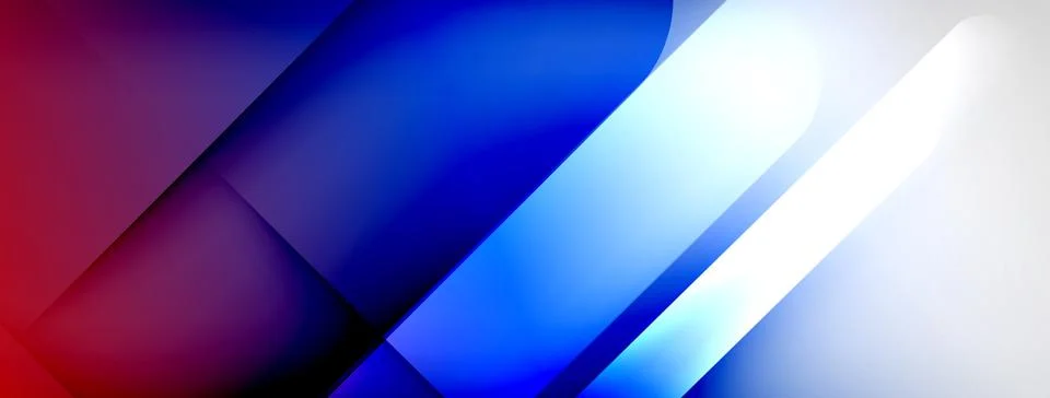 Abstract vector background. Shadow lines and lights with round elements and Stock Illustration