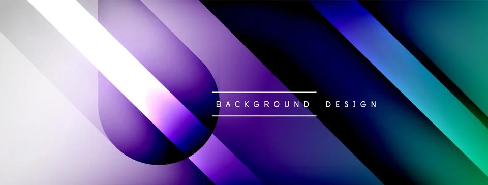 Abstract vector background. Shadow lines and lights with round elements and 스톡 일러스트