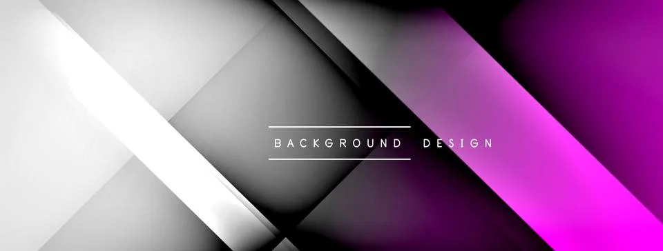 Abstract vector background. Shadow lines and lights with round elements and Stock Illustration