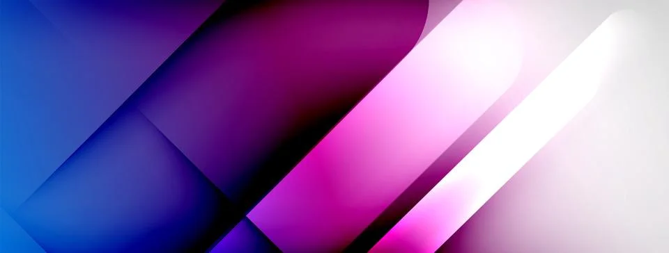 Abstract vector background. Shadow lines and lights with round elements and Stock Illustration