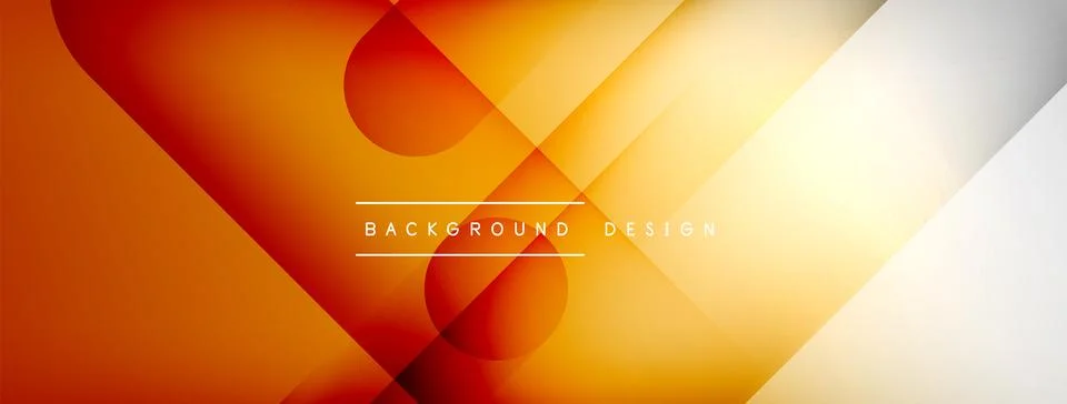 Abstract vector background. Shadow lines and lights with round elements and Stock Illustration