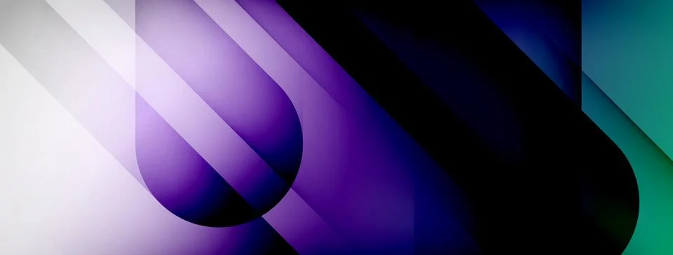 Abstract vector background. Shadow lines and lights with round elements and イラスト素材