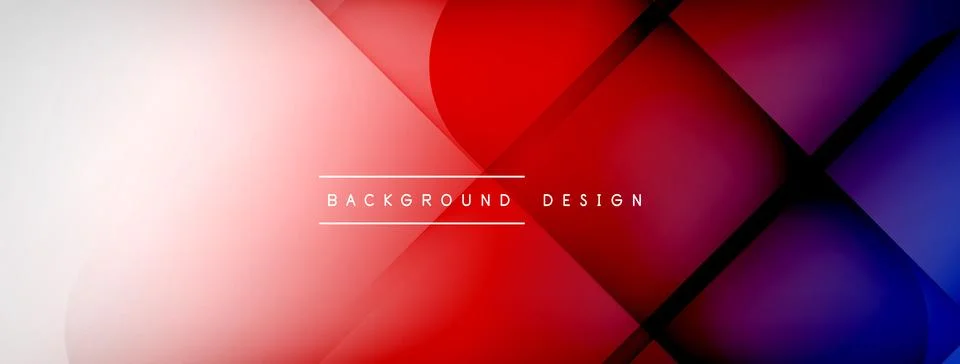 Abstract vector background. Shadow lines and lights with round elements and Stock Illustration