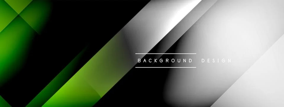 Abstract vector background. Shadow lines and lights with round elements and Stock Illustration