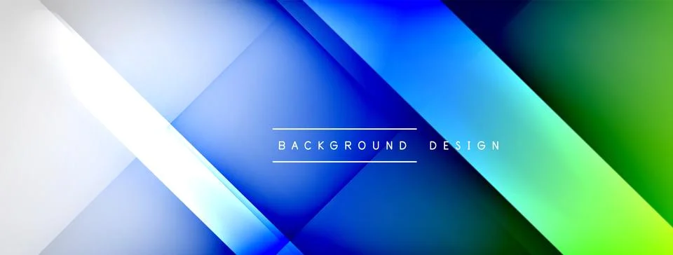 Abstract vector background. Shadow lines and lights with round elements and Stock Illustration