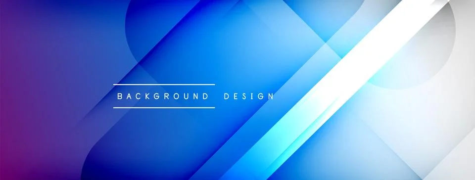 Abstract vector background. Shadow lines and lights with round elements and Stock Illustration