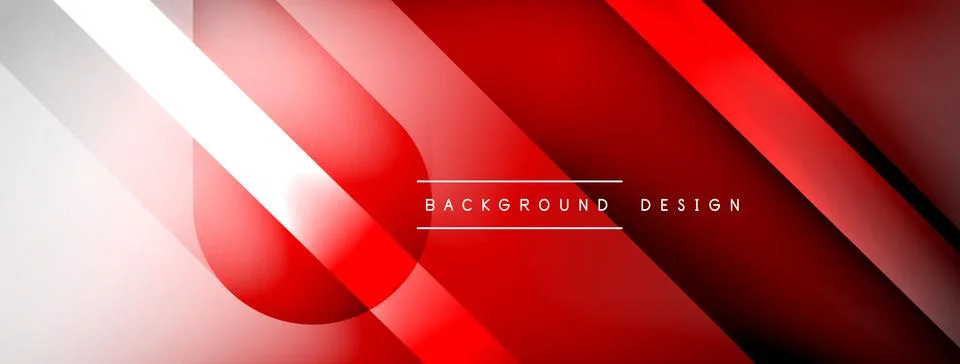 Abstract vector background. Shadow lines and lights with round elements and Stock Illustration