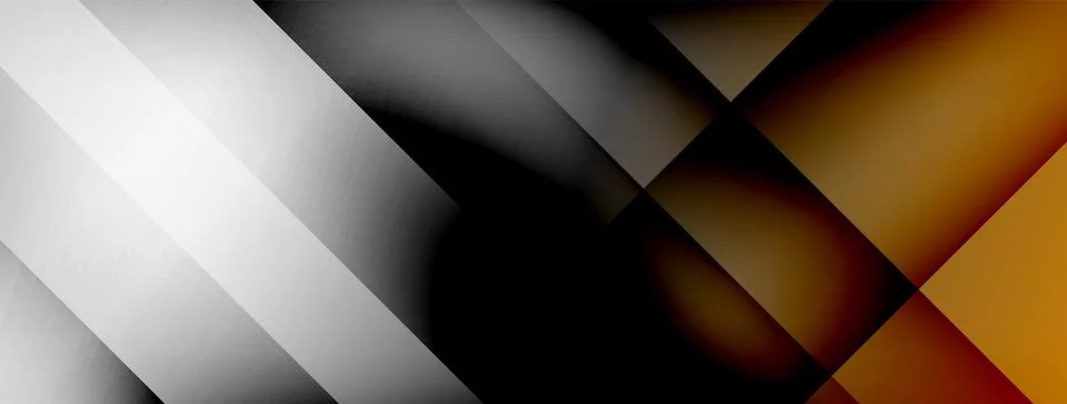 Abstract vector background. Shadow lines and lights with round elements and Stock Illustration