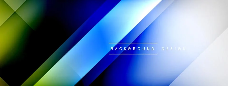 Abstract vector background. Shadow lines and lights with round elements and Stock Illustration