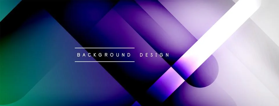 Abstract vector background. Shadow lines and lights with round elements and Stock Illustration