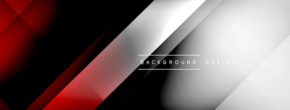 Abstract vector background. Shadow lines and lights with round elements and Stock Illustration