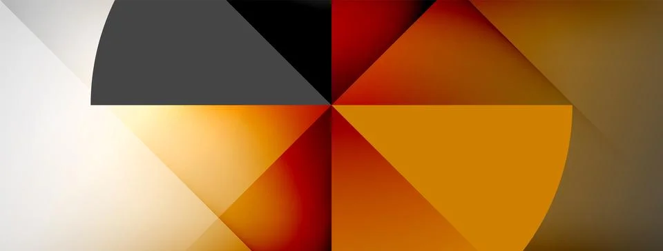 Abstract vector background. Shadow lines and lights with round elements and Stock Illustration