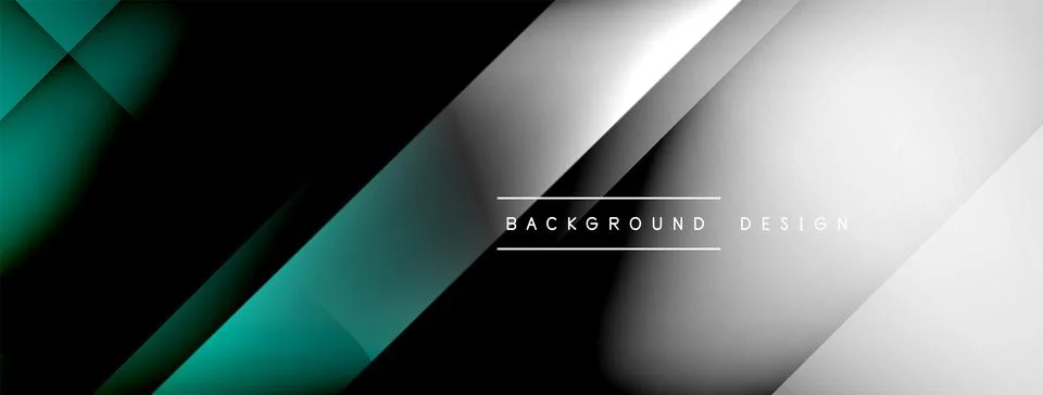 Abstract vector background. Shadow lines and lights with round elements and Stock Illustration