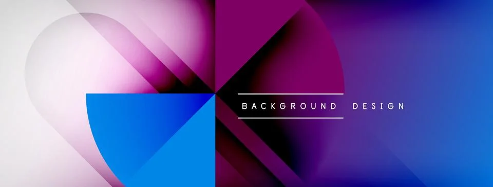 Abstract vector background. Shadow lines and lights with round elements and Stock Illustration