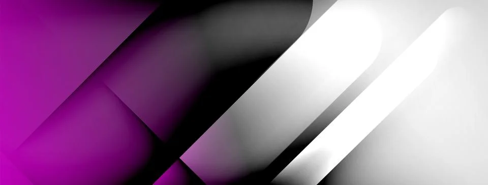 Abstract vector background. Shadow lines and lights with round elements and Stock Illustration