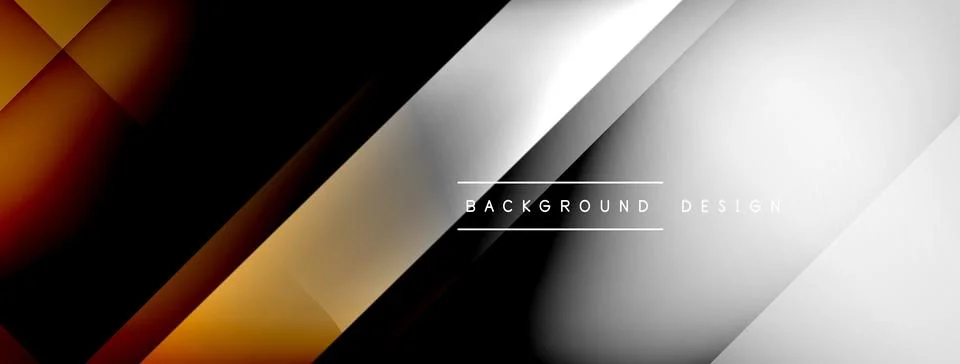 Abstract vector background. Shadow lines and lights with round elements and Stock Illustration