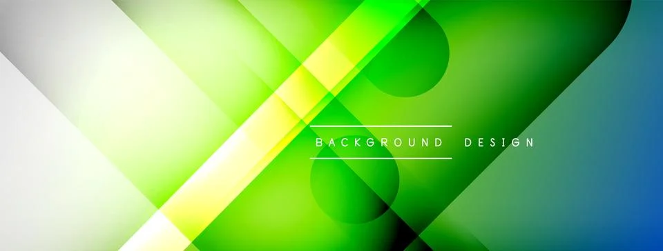 Abstract vector background. Shadow lines and lights with round elements and Illustrazione stock
