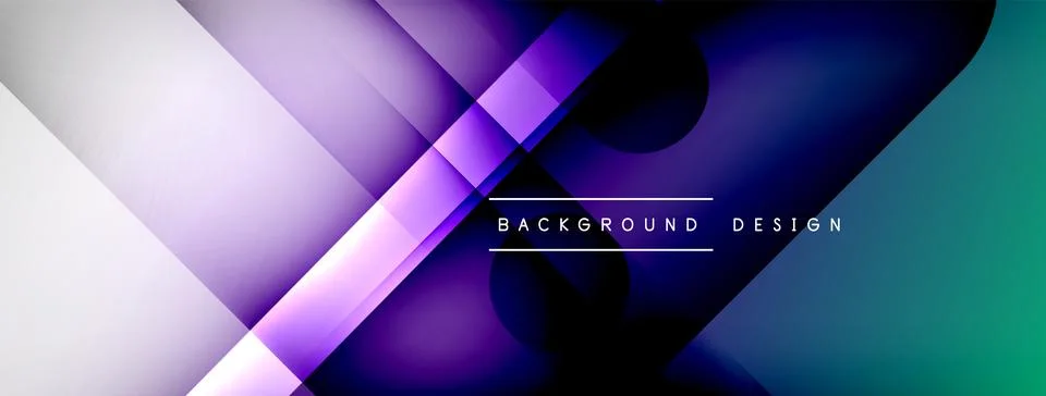 Abstract vector background. Shadow lines and lights with round elements and Illustrazione stock
