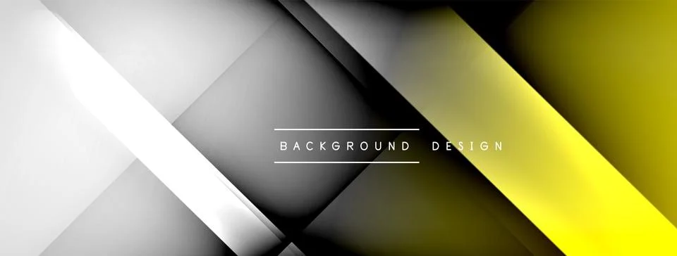 Abstract vector background. Shadow lines and lights with round elements and Stock Illustration