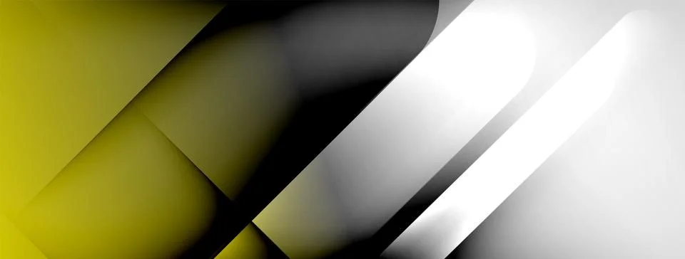 Abstract vector background. Shadow lines and lights with round elements and Stock Illustration