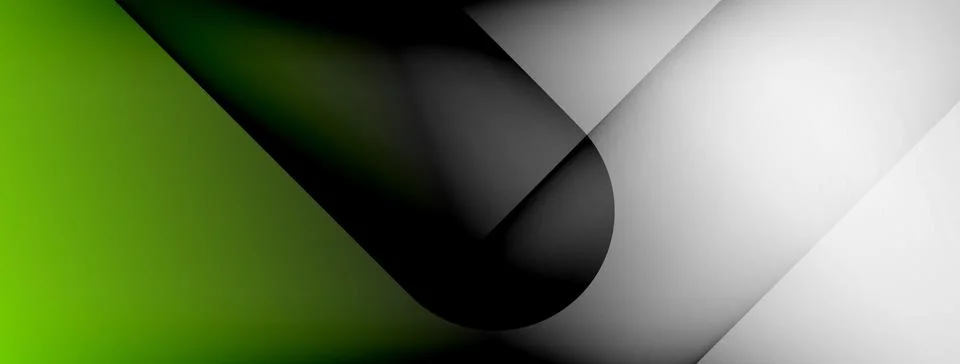 Abstract vector background. Shadow lines and lights with round elements and Stock Illustration