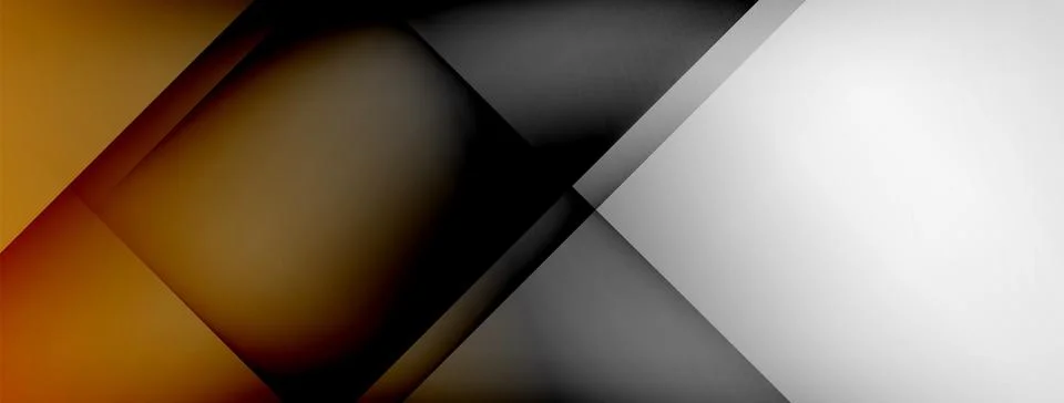 Abstract vector background. Shadow lines and lights with round elements and Illustrazione stock