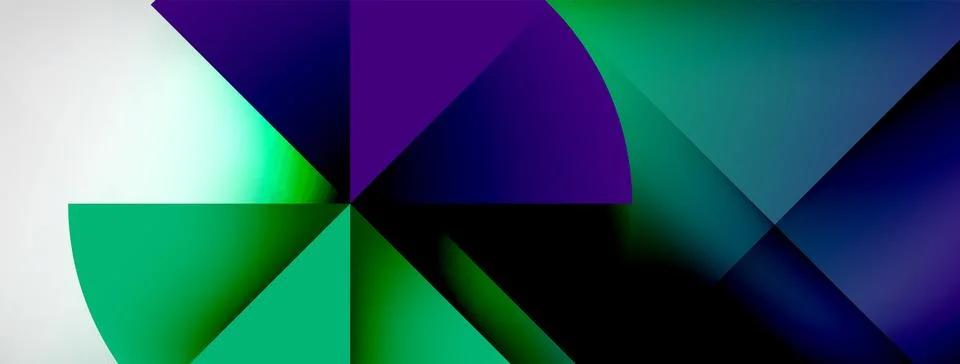 Abstract vector background. Shadow lines and lights with round elements and Stock Illustration