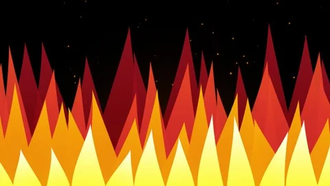 Abstract vector background with sharp triangular shapes in red and orange vid Stock Footage 345243015