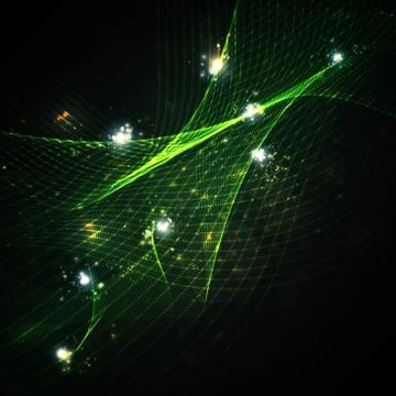 Abstract vector background, shiny space, futuristic wave illustration eps10 Stock Illustration