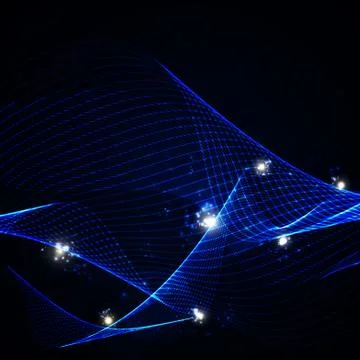 Abstract vector background, shiny space, futuristic wave illustration eps10 Stock Illustration
