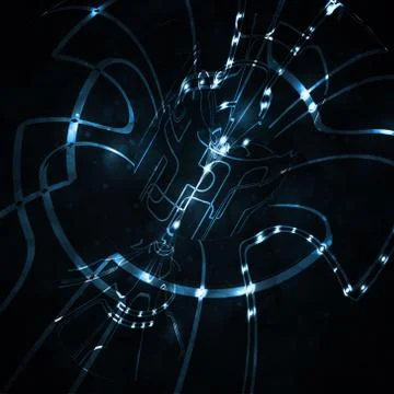 Abstract vector background, shiny space Stock Illustration