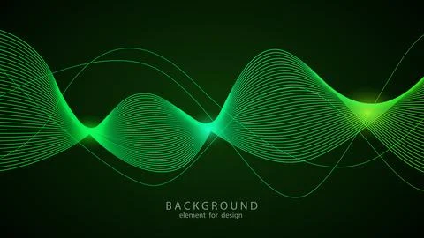 Abstract vector background with smooth color wave lines. Stock Illustration