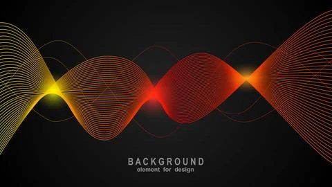 Abstract vector background with smooth color wave lines. Stock Illustration