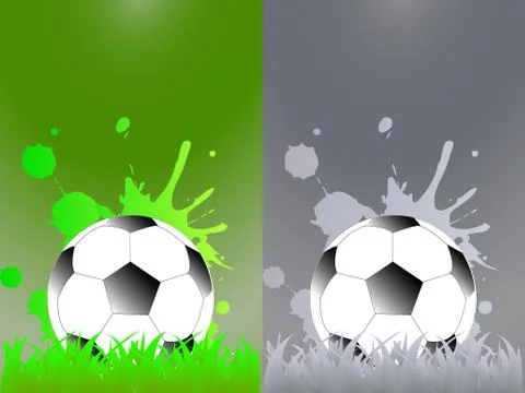 Abstract vector background with soccer ball Stock Illustration