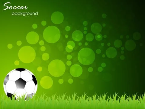 Abstract vector background with soccer ball Stock Illustration