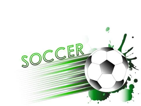 Abstract vector background with soccer ball Stock Illustration