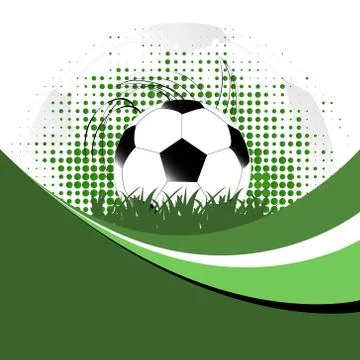 Abstract vector background with soccer ball Stock Illustration