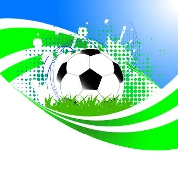 Abstract vector background with soccer ball Stock Illustration