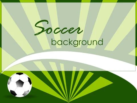 Abstract vector background with soccer ball Stock Illustration