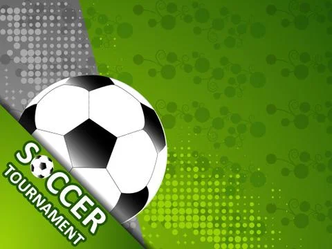 Abstract vector background with soccer ball Stock Illustration