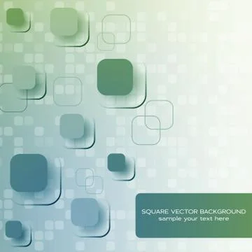 Abstract vector background with square composition. Stock Illustration