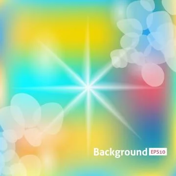 Abstract vector background. Sun rays color illustration Stock Illustration