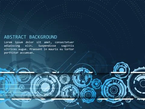 Abstract vector background with technological pattern Stock Illustration
