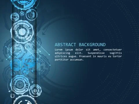 Abstract vector background with technological pattern Stock Illustration