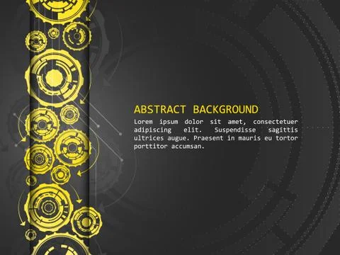Abstract vector background with technological pattern Stock Illustration