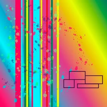 Abstract vector background with text message and abstract colorf Stock Illustration