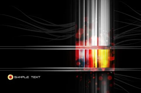 Abstract Vector Background - Transparent Lights and Wavy Foliage Decorations 스톡 일러스트