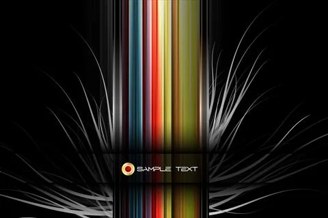 Abstract Vector Background - Transparent Lights and Wavy Foliage Decorations Illustrazione stock