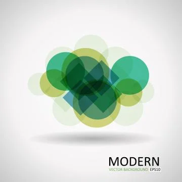 Abstract vector background. Transparent vector logo in green Stock Illustration